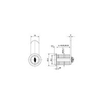 Mandallı Çekmece Kilidi Zamak 20 Mm
