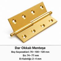 Pirinç Dar Okkalı Menteşe – 70, 100 ve 120 mm