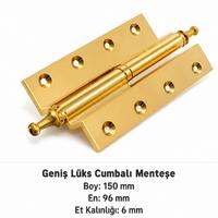 Pirinç Geniş Lüks Cumbalı Menteşe – 150 × 96 mm